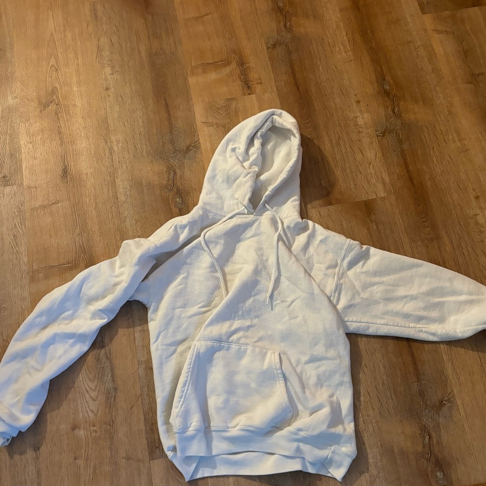 Plain white hoodie